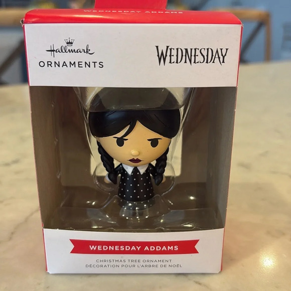 NEW! 2024 Hallmark Red Box Wednesday Addams Christmas Holiday Ornament - Picture 1 of 1